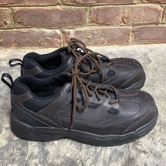 Worx by Red Wing Brown Steel Toe Safety Shoe Size 9WW NEW - Picture 4 of 9